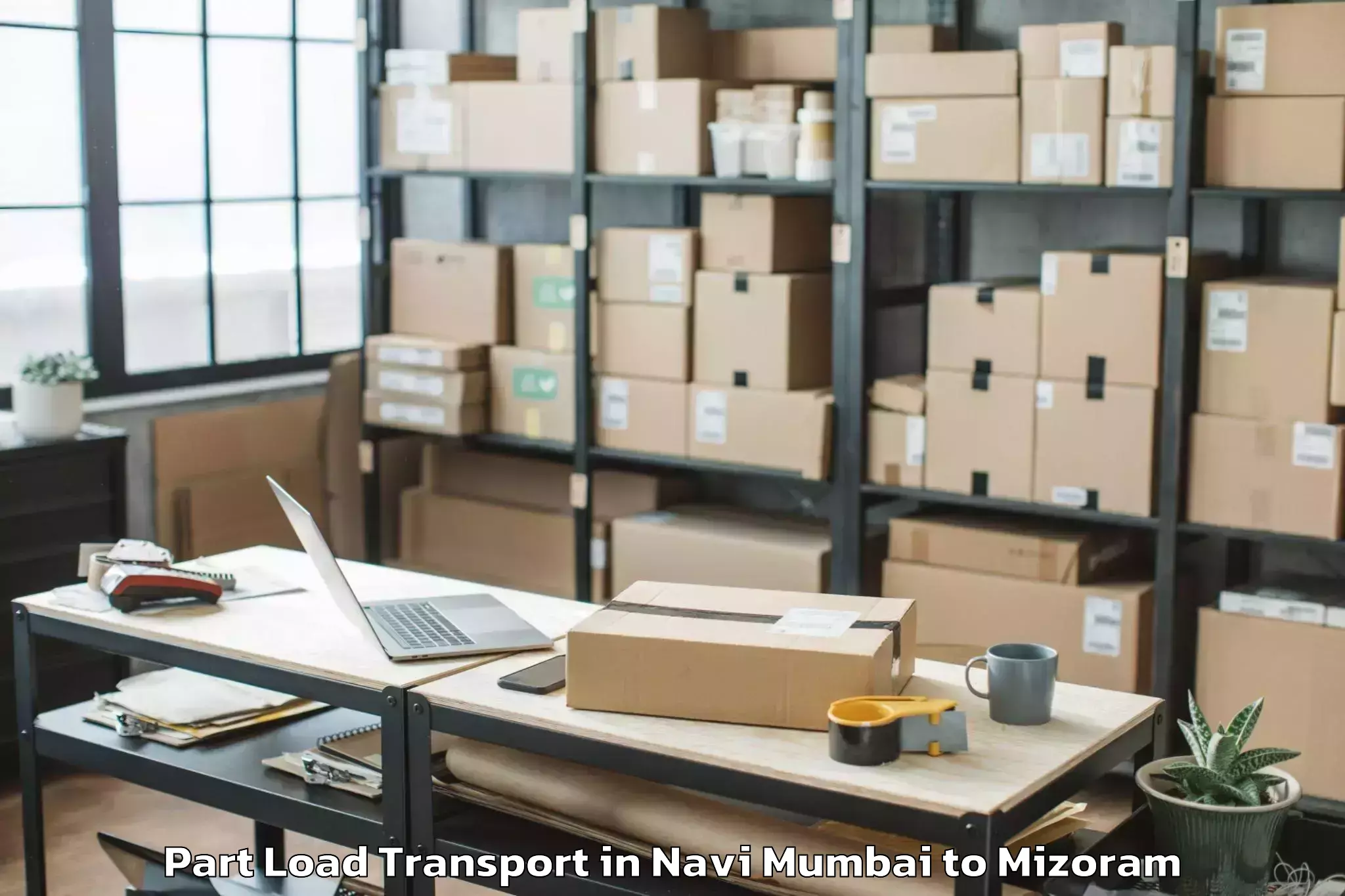 Quality Navi Mumbai to Mizoram Part Load Transport